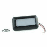 LED-Leuchte, IP65, 64×34 mm, schwarz, Lichtfarbe blau, 4×0,5W, für Aufbau mit Schraubbefestigung