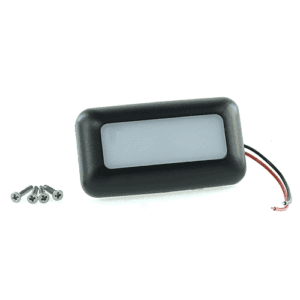 LED-Leuchte, IP65, 64x34 mm, schwarz, Lichtfarbe blau, 4x0,5W, für Aufbau mit Schraubbefestigung