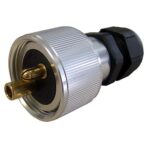 Stecker 2-polig A DIN 14690, mit Überwurfmutter, Anschluss M3, für Kabeldurchmesser 6-10mm