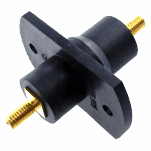 Durchführungsbolzen 2x M8, Messing, verzinnt, Befestigung 2x M6