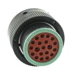 Buchsengehäuse 20-polig, rund, schwarz