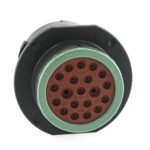 Stiftgehäuse 20-polig, rund, schwarz