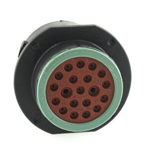 Stiftgehäuse 20-polig, rund, schwarz