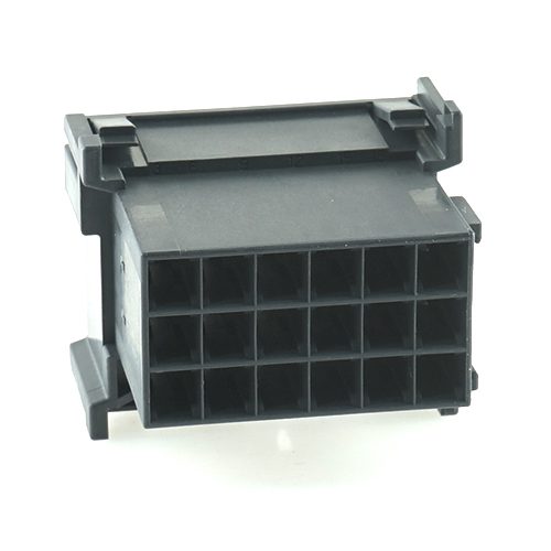 MCP pin housing, 18-pole (3x6), coding A, grey