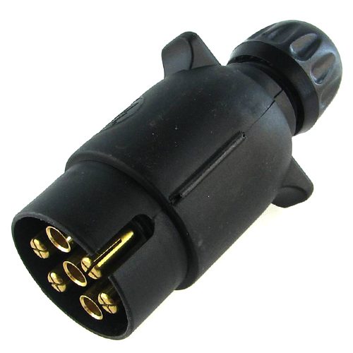 Stecker 7-polig, 12V,  Flachsteckanschlüsse