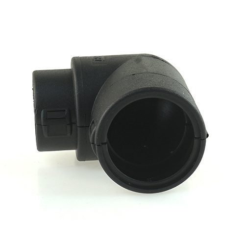 Wellrohr-Verbinder NW 23-17, 90°-Winkel, schwarz