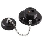 Socket 2-pole DIN 14690, with seal in the cover, plastic