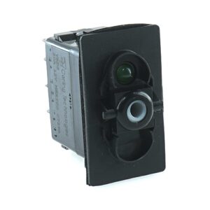 on>off-on Doppelschalter/Taster, 12V/20A, für Contura II,III,IV,V, LED 1 grün hell, mit Flächendichtung