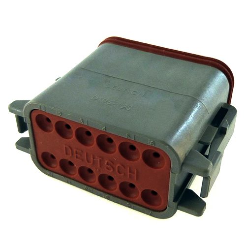 Buchsengehäuse 12-polig, grau