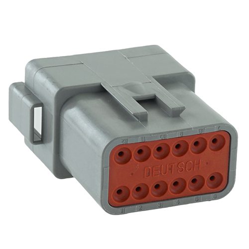 Receptacle 12way, DT04-series, grey