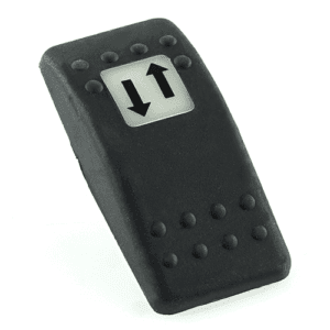 Wippe Contura II, schwarz, quadratische Linse weiß, Symbol "Pfeil auf/ab"