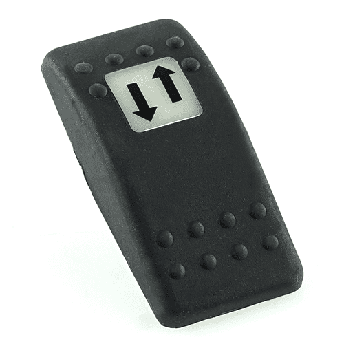 Wippe Contura II, schwarz, quadratische Linse weiß, Symbol "Pfeil auf/ab"