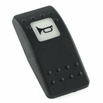 Wippe Contura II, schwarz, quadratische Linse weiß, Symbol „Horn“