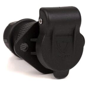 Socket 3-pin, 6-24V, with 2-bolt-flange, cap nut 7-9mm², with contact sleeve