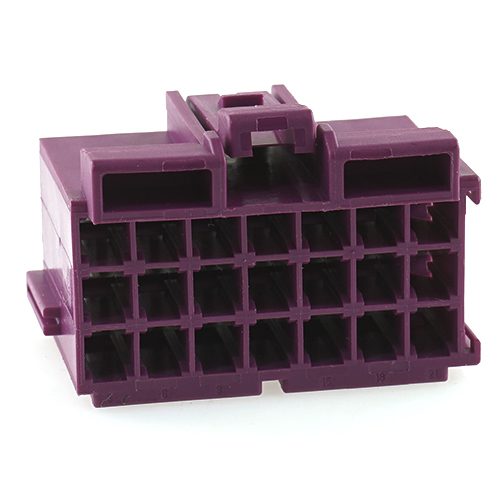 Junior-Power-Timer Buchsengehäuse, 21-polig (3x7), Kodierung A, violett