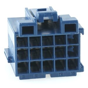 Junior-Power-Timer Buchsengehäuse, 15-polig (3x5), blau