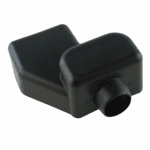 Batterieklemmabdeckung, schwarz, Kabeleintritt Ø15,2mm, Kabeleintrittsöffnung oval