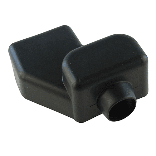 Batterieklemmabdeckung, schwarz, Kabeleintritt Ø15,2mm, Kabeleintrittsöffnung oval