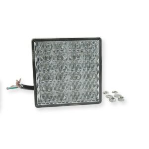 Blink-Brems-Schlusslicht 12V, 80x80mm, Lichtscheibe klar, 0,5m Kabel, 4x0,5mm²