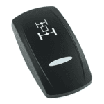 Wippe Contura V, schwarz, Symbol „Allrad“, schmale Linse gelasert