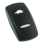 Wippe Contura V, schwarz, Symbol „Schildkröte“, schmale Linse, gelasert