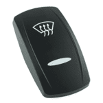 actuator Contura V black, symbol “windscreen heating and ventilation”, bar lense, laser etched