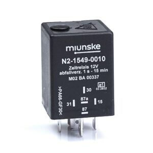 Switch-off Delayed Timer Relay 12V, 1sec...15min adjustable, NC10A/NO15A, no dry contact