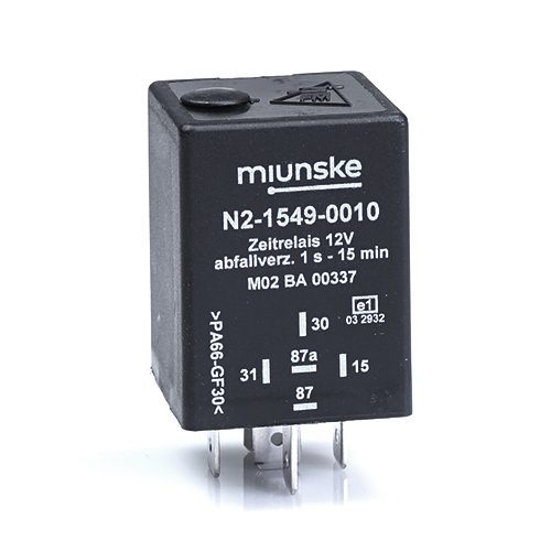 Switch-off Delayed Timer Relay 12V, 1sec...15min adjustable, NC10A/NO15A, no dry contact