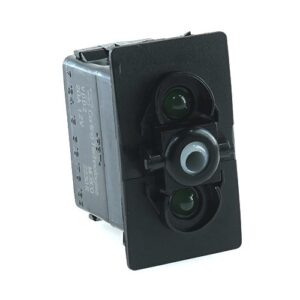 on-on Doppelschalter, 12V/20A, für Contura II,III,IV,V, LED 1 grün hell, LED 2 grün hell