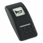 Actuator Contura II, black, square lens and bar lens white, symbol “horn”