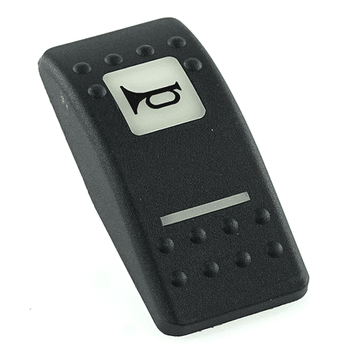 Actuator Contura II, black, square lens and bar lens white, symbol "horn"