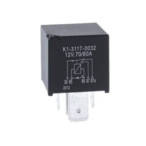 Power Relay 12V, 60/70A, changeover contact, with diode, 3x9.3mm + 2x 6.3mm, sealed