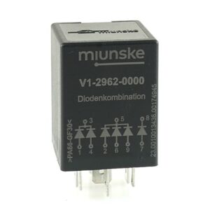 Diodenkombination 6-fach, 3A, 1000V, 3 Dioden mit gem. Kathode, 2 Dioden mit gem. Kathode, 1 Diode unabhängig