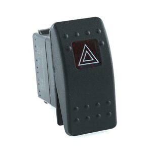 Warnblinkschalter, 12V, Contura II, LED 1 rot, quadratische Linse rot, Symbol, "Warndreieck"