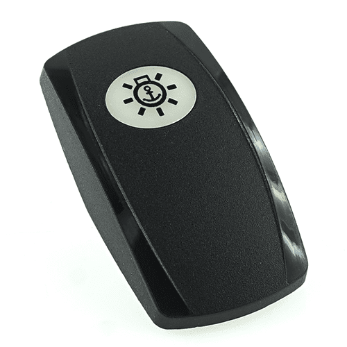 Wippe Contura V, schwarz, ovale Linse weiß, Symbol "Ankerlicht"