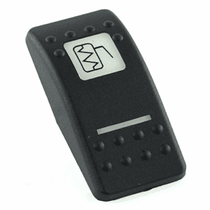Wippe Contura II, schwarz, quadratische und schmale Linse weiß, Symbol "Spiegelheizung"
