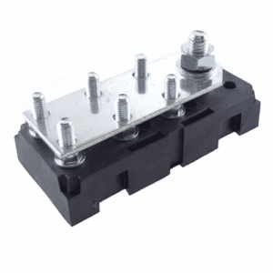 Distributor with 1x M8, 6x M5 potted bolts, bridged