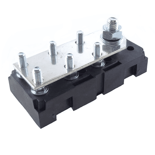 Distributor with 1x M8, 6x M5 bolts, bridged