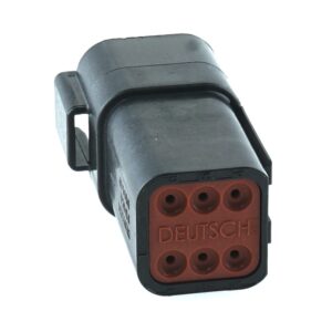 Receptacle 6way, DT04-series, black
