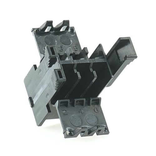 junior power timer housing, 6-pole (3x2), T-shape