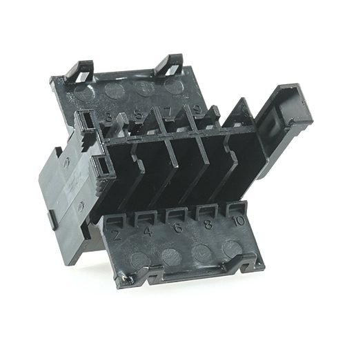 junior power timer housing, 10-pole (5x2), T-shape