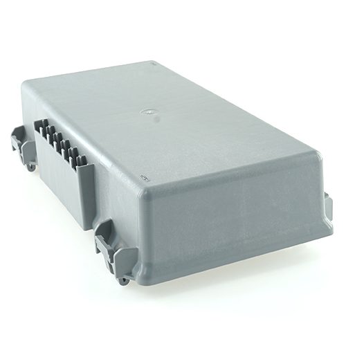 Deckel für Aufbaurahmen für Zentralelektrik, 5-fach, mit breitem Deckelverschluss, grau