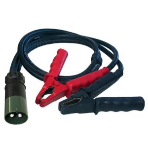 2-pole Military Connector, 24V, VG 96 917, jump lead, 35mm² wires, length 3.5m, plug black, pinces black and red