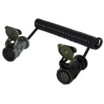 Wendelleitung 12-polig, 24 V, mit 2 Steckern (1x Buchse+1x Stecker), Länge 4 m