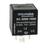 Universal Flasher 9V…30V, 10-200W, fully electronic, with control output