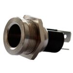 Einbau-Normsteckdose 2-polig, 6-24V, Flachsteckanschluss 6,3mm