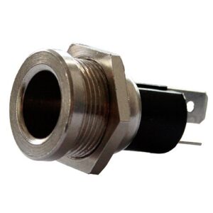 Einbau-Normsteckdose 2-polig, 6-24V, Flachsteckanschluss 6,3mm