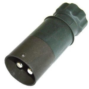 2-poliger Stecker 24V, ohne Schraubring, schwarz, Crimp-/ Lötkontakten für 35mm² Leitung