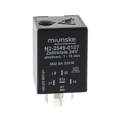 Zeitrelais 24V, NC 20A/NO 20A, 1...15min, abfallverzögert, nicht potentialfrei, retriggerbar