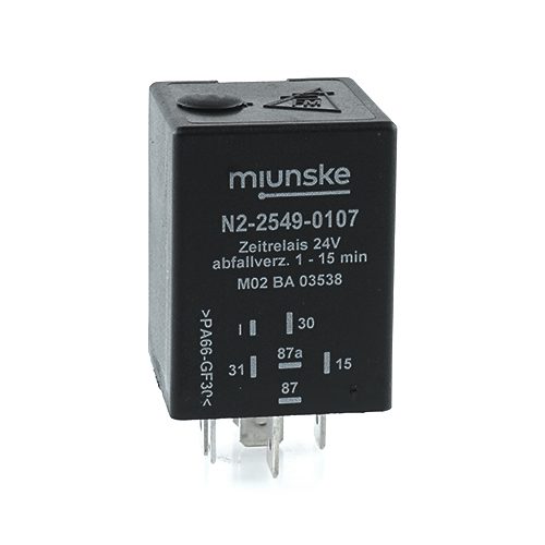 Zeitrelais 24V, NC 20A/NO 20A, 1...15min, abfallverzögert, nicht potentialfrei, retriggerbar